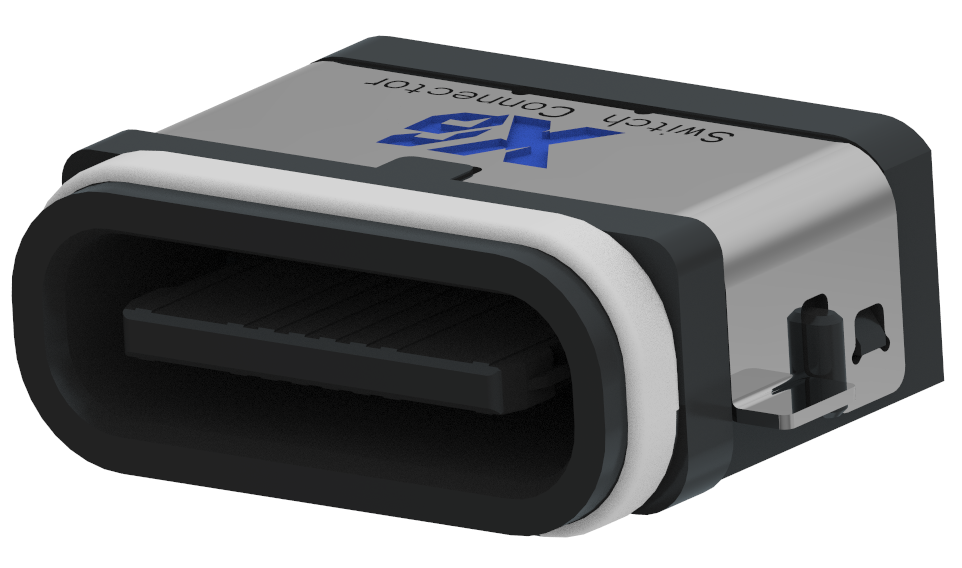 XB-ATCF-16-016 TYPE C 16P 防水母座沉板0.8 L=7.45mm(U型全塑款)